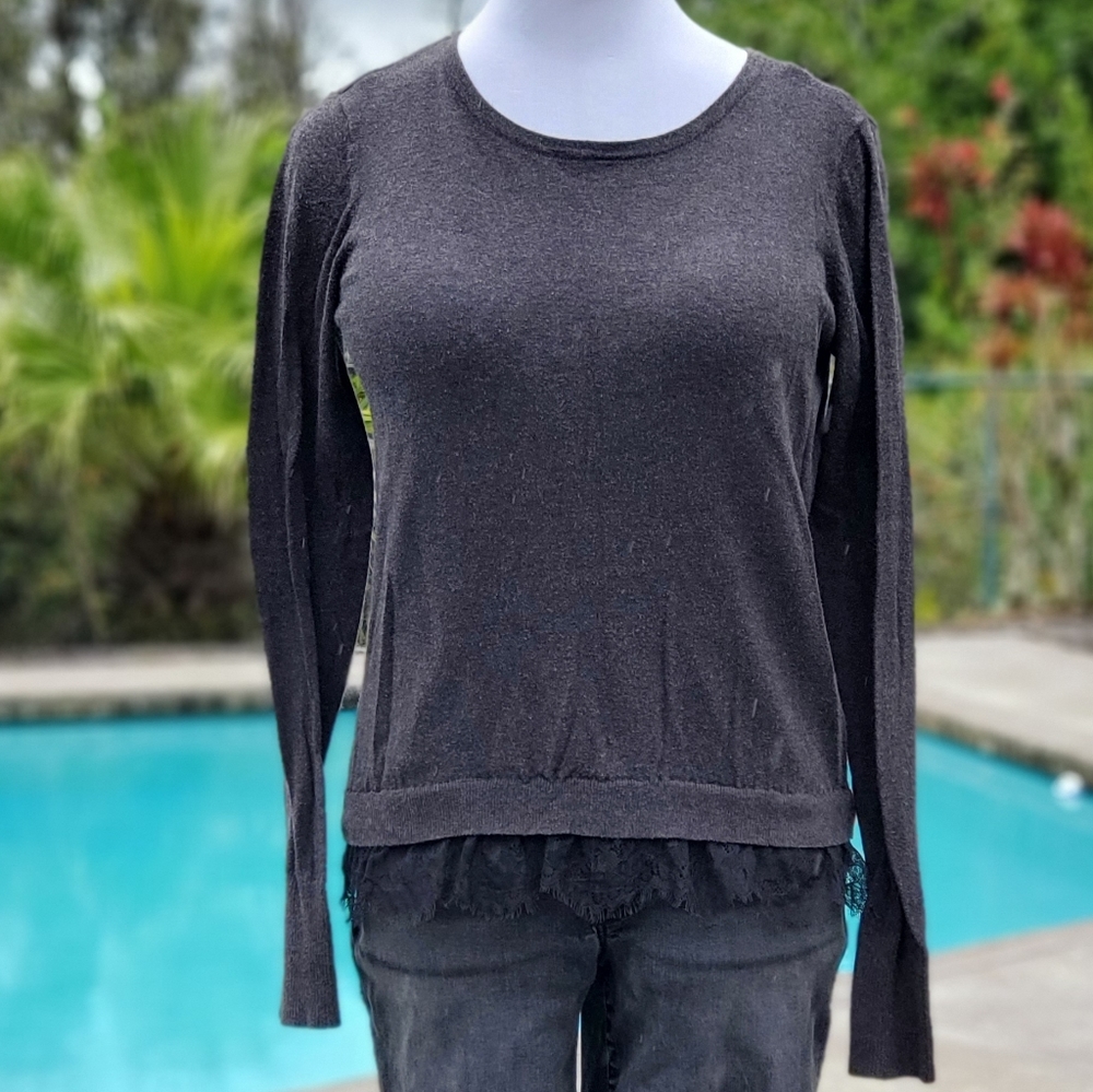 Victoria's Secret long sleeve  lace hemp top sz Sm - Picture 11 of 15